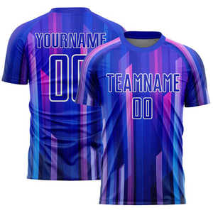 เสื้อฟุตบอลชายแบบสั่งทำพิเศษ พิมพ์ลายแบบ Sublimation ชุดฟุตบอลระบายอากาศได้ดี เหมาะสำหรับการแข่งขันและฝึกซ้อม พร้อมชื่อผู้เล่น ผลิตจากโพลีเอสเตอร์ 100% - Product Image 3