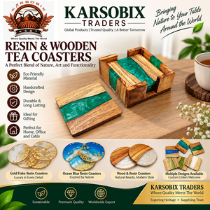 Juego de Posavasos y Alfombrillas para Tazas de Diseño Moderno, Cuadrados, de Madera Ecológica y Antideslizantes para Hogar, Cafetería o Regalo - Product Image 1