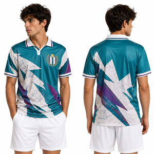 Proveedor de Camisetas de Fútbol de Corte Atlético Vintage, Diseño Geométrico, para Jóvenes y Adultos, Unisex, Ligeras, que Absorben la Humedad, Ropa Deportiva para Entrenamiento - Product Image 1