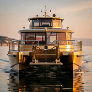 เรือยอชท์คาตามารันอลูมิเนียมสุดหรู UBI 2250 ขนาด 22 เมตร ปรับแต่งได้ พร้อมเครื่องยนต์ในตัว 1150 แรงม้า x 2 ความเร็ว 30-35 นอต พร้อมหลังคาบิมินี่ ควบคุมด้วยรีโมท ใช้พลังงานแบตเตอรี่ - Product Image 4