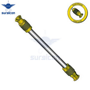 Transfer Adaptor Luer <b>Lock</b> 4.5 cm / 1-3/4" Length 4 mm Diameter Gold Finish Stainless Steel Surgical <b>Medical</b> Instruments - Product Image 3