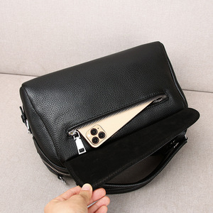 Custom Logo Cowhide Handbags for Ladies <b>Soft</b> <b>Leather</b> Fashion Shoulder <b>Bags</b> Wholesale Genuine <b>Leather</b> Women's Crossbody <b>Bags</b> - Product Image 5
