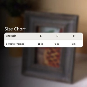 Rustic Wood Photo <b>Frame</b> Rectangular Tabletop Decor Vertical 4x6 Inch Handmade With Leaf Pattern - Product Image 6