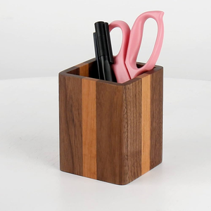 Wood Pen Holder Gifts Organizer Desktop Accessories Top Selling <b>Brush</b> Pot Organizer for Stationery Table Storage Pencil Holder - Product Image 2