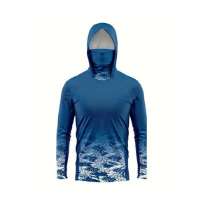 Sweat à capuche de pêche personnalisé UPF50, imperméable, coupe-vent, respirant, 100% polyester, séchage rapide, service OEM, vente en gros - Product Image 2