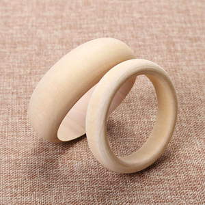 Pulseras de Madera Natural sin Tratar para Niños, Hechas a Mano, Anchas y Lisas, Venta al por Mayor SC - Product Image 2