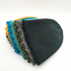 Bonnet unisexe en tricot délavé style vintage, côtelé et extensible, avec tissu doux et chaud pour un look décontracté et streetwear - Product Image 2