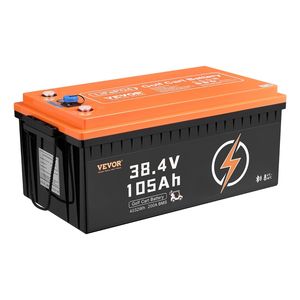 Batteria al Litio 36V 105Ah per Golf Cart, Batteria 36 Volt con BMS 200A, Monitor LCD e App Mobile, Pacco Batteria LiFePO4 - Product Image 1