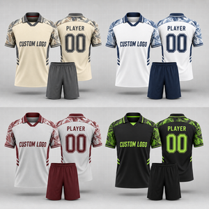 Maillot de football imprimé numériquement de qualité supérieure, uniforme d'équipe de football personnalisé, short de performance anti-humidité 100 % polyester, personnalisable - Product Image 2