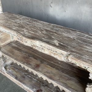 Meilleure collection d'étagères à livres en bois sculpté à la main, style antique himalayen - Product Image 4