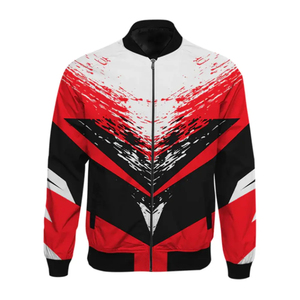 Blouson Bomber Homme Imprimé Géométrique Jaune Noir Blanc Coupe-Vent Fermeture Éclair Style Décontracté Automne Coupe Classique Polyester Satiné - Product Image 3