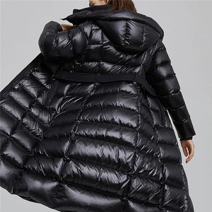 Solid International Perfect Everyday Fit Fully Windproof Highly Warm Comfort <b>Soft</b> Quilted Long Length Hooded 70% <b>Men's</b> - Product Image 4
