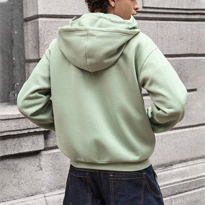 Sweat à capuche vintage épais en molleton de coton tissé écologique de haute qualité pour homme, style streetwear, personnalisable - Product Image 2