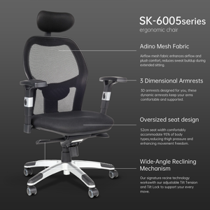 <span class=keywords><strong>Chaise</strong></span> de bureau ergonomique avec appui-tête, sillas de escritorio, sillas de oficina, siege bureau, cadeira escritorio, sillas para oficina - Product Image 5