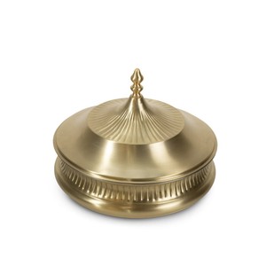 Luxury Durable Gold Finish Stainless Steel Hot Pot Insulated Non-Stick Food Warmer Serving Casserole with Lid for Dining <b>Table</b> - Product Image 2