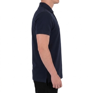 <b>Men's</b> Navy Blue Short Sleeve Cotton Polo Shirt Regular Fit Solid Color Casual Knitted Pique Breathable Design Plo Shirts for <b>men</b> - Product Image 4