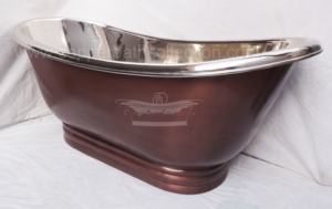 Bañera de tamaño y forma personalizados de níquel antiguo, superficie sólida con material de cobre puro y hierro, baño pequeño al por mayor para adultos - Product Image 4