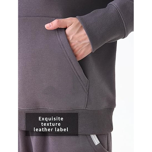 Ensemble 2 pièces décontracté pour femme : sweat à capuche uni et pantalon large en polaire respirante pour l'automne - Product Image 6