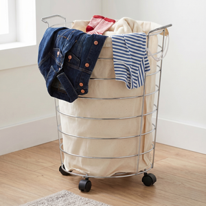 OEM Factory <b>Storage</b> Furniture Home <b>Storage</b> 60TC Bag rolling Basket Modern Laundry <b>Hamper</b> for Dirty Clothes Washing Shelf - Product Image 5