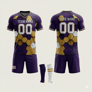 Conjuntos de Uniformes de Fútbol Unisex para Adultos, Camisetas Personalizadas, Kits de Fútbol con Nombre y Números de Equipo Personalizados, Secado Rápido, 100% Poliéster, Proveedor de Pakistán - Product Image 2