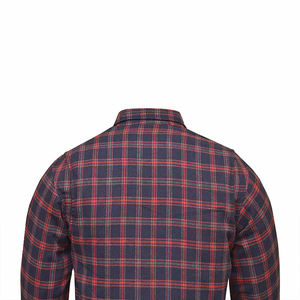 Men's Full Sleeve Plaid <b>Flannel</b> <b>Shirt</b> With CE Level 1 Armor Protection Red <b>Blue</b> Design Breathable Motorcycle Wear Autumn Style - Product Image 6