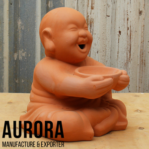 Maceta de Buda de Terracota, Estilo Chino Tradicional Wabi-Sabi, Maceta Clásica para Plantas de Interior, Decoración Hecha a Mano - Product Image 5