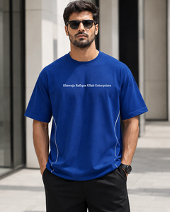 Camiseta de Hombre Khawaja Rafique Ullah Enterprises, Talla Grande, Color Granate, 100% Algodón, Manga Corta, Cuello Redondo, Casual, Lisa, de Secado Rápido - Product Image 6