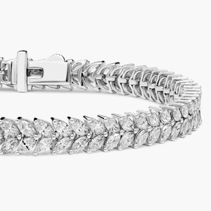 Pulsera de Cadena con Diamantes de Moissanita de Lujo, Plata de Ley 925, Joyería de Moda Hip Hop para Mujer - Product Image 1