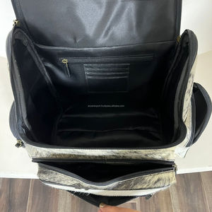 Large Capacity New Mommy Travel <b>Baby</b> <b>Bag</b> Hand Tooled Leather Diaper <b>Bag</b> Organizer Diaper Storage Cowhide Leather Diaper Backpack - Product Image 6