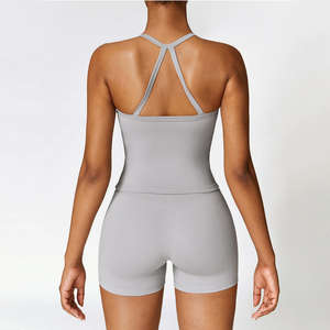 ชุดออกกำลังกาย ชุดลำลองสำหรับผู้หญิง กางเกงขาสั้นสำหรับออกกำลังกาย กางเกงเลกกิ้งวิ่ง กางเกงโยคะกันการกระแทก กางเกงออกกำลังกายสำหรับฤดูร้อน - Product Image 3