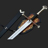 Étui mural pour épée en acier inoxydable fait main LEGACY BLADES, collection Anduril Narsil, idéal pour anniversaire et mariage