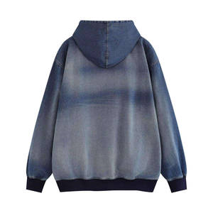 Sweat à capuche technique JAKTIVE WEAR pour homme, coupe régulière, en denim léger, respirant et écologique, idéal pour l'hiver et le streetwear décontracté – Meilleure vente - Product Image 2