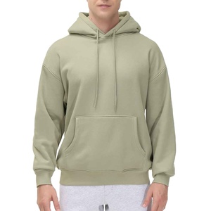 Sudadera con capucha unisex de forro polar grueso de ajuste regular para hombre, estilo urbano, color liso, transpirable y de secado rápido, venta al por mayor - Product Image 4