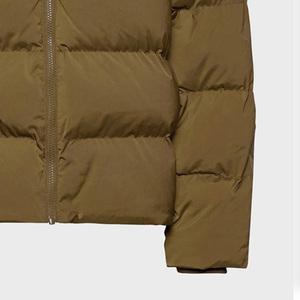 Daizen Star Men's Eco-friendly Fleece Hooded Puffer Jacket Windproof Casual Winter Wear Solid Color Zipper Closure 100% - Product Image 4