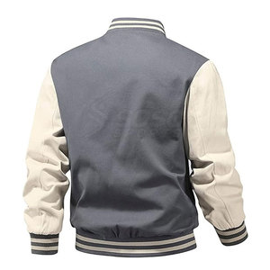 Nouvelle conception, veste de sport pour homme en couleur unie, col montant, logo sur le devant, légère, en fibre de bambou, streetwear d'hiver, vêtements chauds - Product Image 6