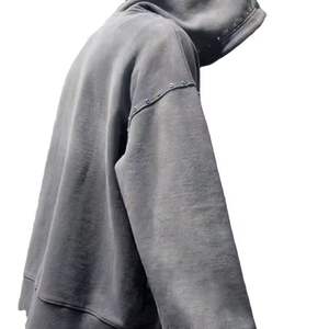 Sudadera de Forro Polar Personalizada con Logotipo Impreso en DTG, Estilo Vintage, Informal, de Invierno, de Algodón Grueso, Lavada al Ácido, con Efecto Desgastado por el Sol - Product Image 6