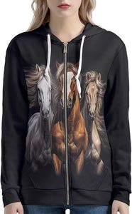 Sudadera con Capucha y Cremallera para Mujer y Adolescentes, Estilo Casual, Color Sólido, con Logotipo Frontal, Otoño/Invierno, Tallas XS-5XL - Product Image 4