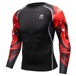 Rashguard de BJJ à manches longues pour hommes, idéal pour la course et l'entraînement en salle, protection UPF50+, tissu 260g, matière durable pour une liberté de mouvement athlétique totale - Product Image 2