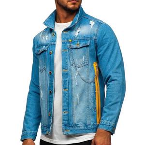 New Fashion Winter 100% Cotton <b>Men</b> <b>Denim</b> <b>Jackets</b> High Quality Wholesale Customized Colors OEM Service - Product Image 4