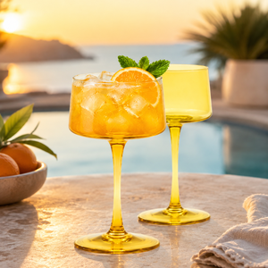Verres à cocktail colorés en borosilicate faits à la main de 200 ml, sans plomb, coupe Martini, verrerie de bar réutilisable en gros - Product Image 5