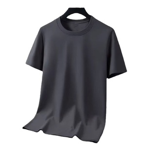 Camiseta de Verano Modal de Manga Corta para Hombre, Cuello Redondo, Color Sólido, Alta Gama, Ajustada, Mercerizada, 100% Modal - Product Image 1
