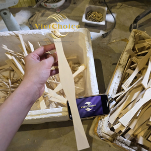 Eco Friendly Disposable Wooden Food <b>Tongs</b> Mini <b>Serving</b> <b>Tongs</b> with Custom Logo from Vietchoice Vietnam - Product Image 4