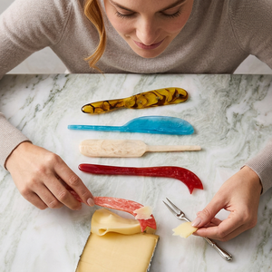 Latest Design Resin Cheese Knife <b>Set</b> Dinnerware Cutlery Fruit Fork Creative Butter Cheese Cutting Tools Dishwasher Handheld - Product Image 1