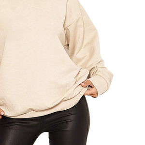 Sudadera de Cuello Redondo para Mujer, Transpirable, Impermeable, Ecológica, de Algodón y Felpa, Personalizable, Directo de Fábrica - Product Image 6