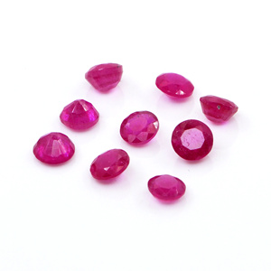 Rubis naturels de Bangkok, ronds calibrés de 4 mm, pierres précieuses de rubis naturelles facettées, prêtes à l'emploi pour la création de bijoux - Product Image 1