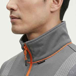 Men's <b>Work</b> Jacket with Reflective Stripes Gray Orange Safety Coat Comfortable Safety Reflective <b>Work</b> Jacket / Working <b>Clothes</b> - Product Image 4
