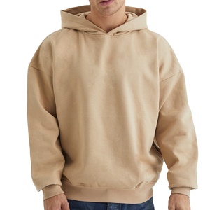 Sweat à capuche personnalisé Vintage peinture mélangée lavage à l'acide poids lourd soleil délavé bases coton éponge française surdimensionné hommes à capuche bases - Product Image 1