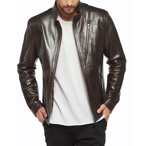 Stylish Black Winter Men'<b>s</b> Leather <b>Jacket</b> In All Sizes With Custom Logo And Zipper Private Label Leather <b>jacket</b> - Product Image 6