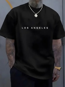 Camiseta de algodón personalizada para hombre, con estampado liso, súper suave, transpirable, informal, holgada, a la moda de verano - Product Image 2