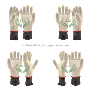 Guantes de Trabajo de Punto de Algodón con Puntas de Dedos Texturizadas, Antideslizantes, con Muñequera de Punto, Guantes de Seguridad de Uso General - Product Image 4